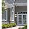 Z-Lite Laurent Outdoor Wall, 2-Light, 8 In.W x 9 In.L x 21 In.H, Black/Opal 597M2-BK - alternate 6